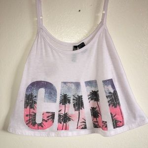 Graphic crop shirt